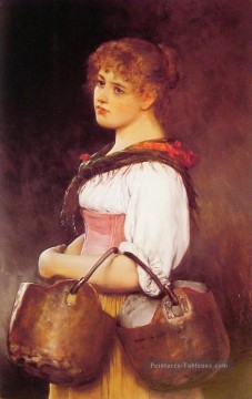 Impressionnisme œuvres - La laiteuse Eugène de Blaas belle dame femme
